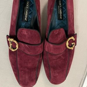 Dolce & Gabbana Men baroque logo-plaque loafers size 10 1/2